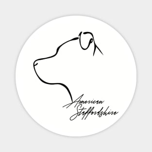 Proud American Staffordshire Terrier profile dog lover Magnet